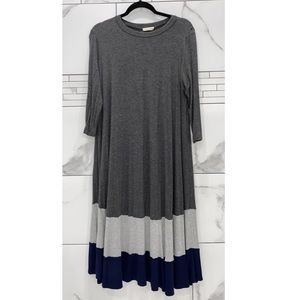 Women’s Grey & Navy Dress